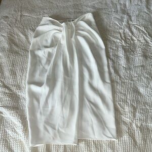 White Zara drape front pencil skirt NWT